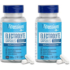 Vitassium Electrolytes Salt Pills for POTS Scientifically Formulated 100ct | Made for POTS & high sodium diets. Developed with patients, doctors and caregivers. 500mg sodium per 2-capsule serving.
