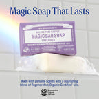 Buy now Dr. Bronner's Pure-Castile Magic Bar Soap - Made with Regenerative Organic Certified Oils - For Face, Body, Hair- Gentle on Sensitive Skin - Vegan Soap Bars for Men & Women - Lavender, 2 Pack, 5oz at indiglob india
