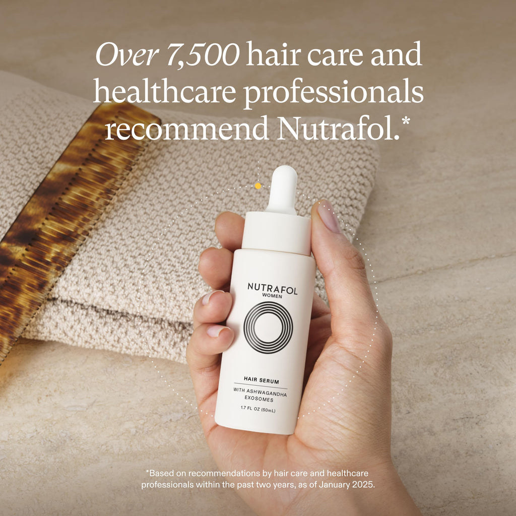Nutrafol Women's Hair Serum, Supports Visibly Thicker and Stronger Hair, Vegan, Lightweight and Fast-Absorbing.