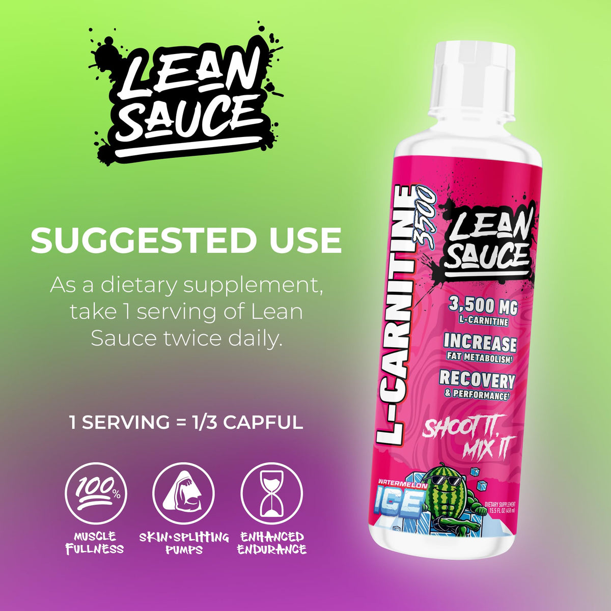 Lean Sauce L-Carnitine Liquid 3500mg - Watermelon Ice