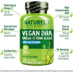 Buy now NATURELO Vegan DHA - Omega 3 Oil from Algae - Supplement for Brain, Heart, Joint, Eye Health - Provides Essential Fatty Acids for Women Men and Kids - Complements Prenatal Vitamins - 120 Softgels at indiglob india