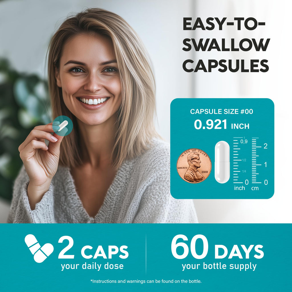 NAC Supplement with Selenium, B6 & B12 - NAC 1200 mg - Lab Tested, 120 Caps | N Acetyl Cysteine 600 mg/caps, 1200 mg/serving - Antioxidant & Immune Support - Non-GMO, Gluten-Free, Vegan - 60-Day Supply