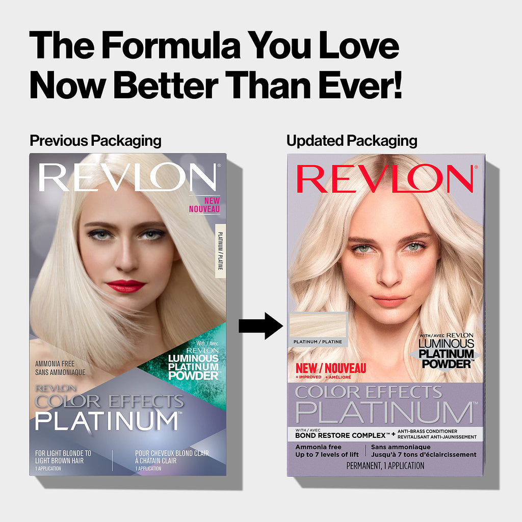 Buy now Revlon Color Effects Permanent Highlighting Kit, Ammonia & Paraben Free Hair Dye, 60 Platinum, 8 Oz (Pack of 1) at indiglob india