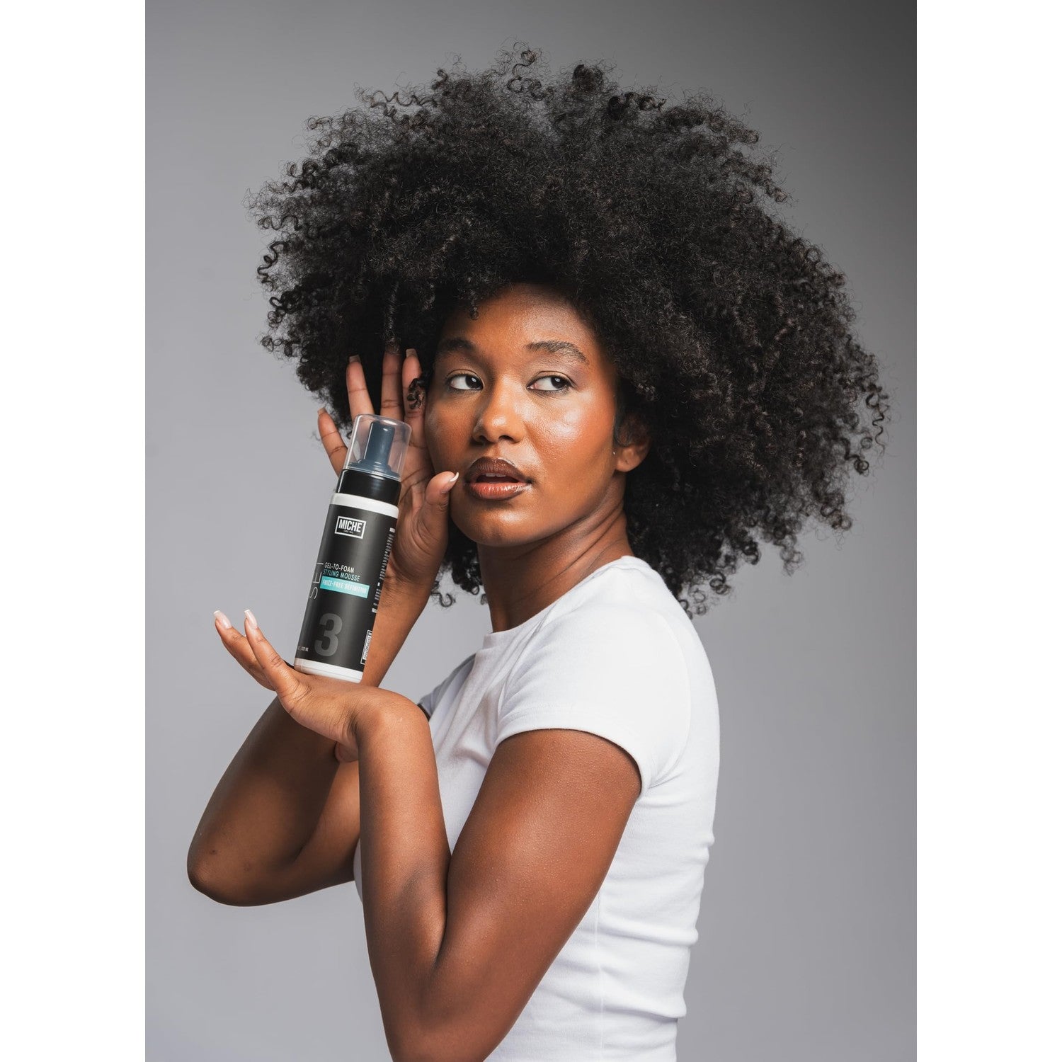 Miche Beauty Set Gel to Foam Mousse - Lightweight Styling Foam for All Hair Types, Long-Lasting Hold & Definition, Flexibility & Frizz Control, 7.5 fl oz