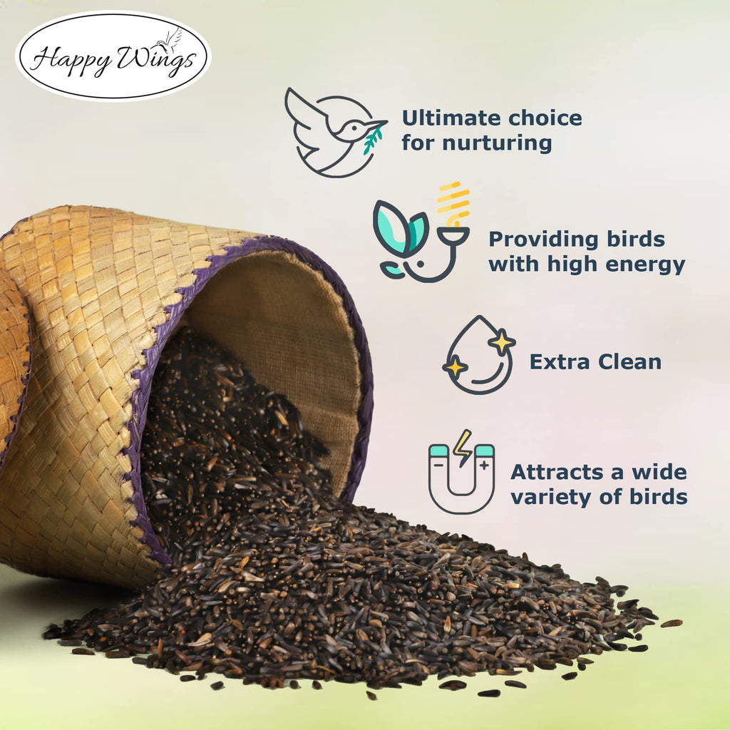 Happy Wings 5LB Thistle Seed Bird Food, 100% Natural, Extra Clean, No Grow
