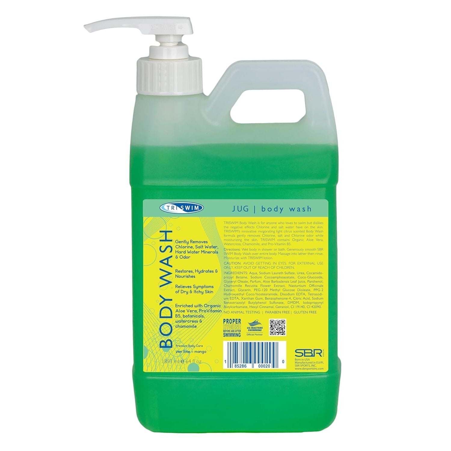 Buy now TRISWIM Chlorine Removal Body Wash 8.5 Fl Oz | Removes Chlorine, Bromine, Hard Water Minerals & Saltwater | Hydrates & Restores Skin | Moisturizing Chlorine Soap For Swimmers And Athletes 64 Fl Oz (Pack of 1) Zen Lime + Mango at indiglob india