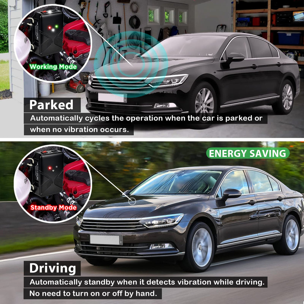 Loraffe Battery Operated Ultrasonic Under Hood Rodent Repellent for Cars