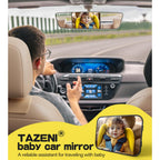TAZENI Car Mirror for Baby for Rear-Facing Car Seat, Ultra Stable Hook Clip