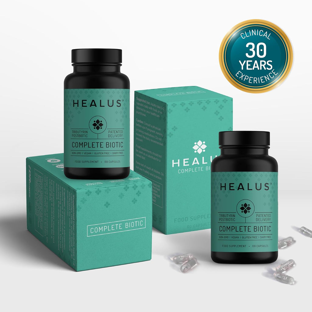 Buy now Healus Complete Biotic - Postbiotic Tributyrin Supplement - Postbiotics for Gut Health - Butyrate Gut Health Supplement at indiglob india