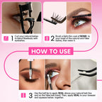 LA MAESII Lash Cluster Glue, 2 in 1 Lash Bond and Seal, Black Eyelash Glue | 10ml,Waterproof, Long Lasting 72H+, Latex Free, Quick Dry, for Sensitive Eyes,DIY at Home Use