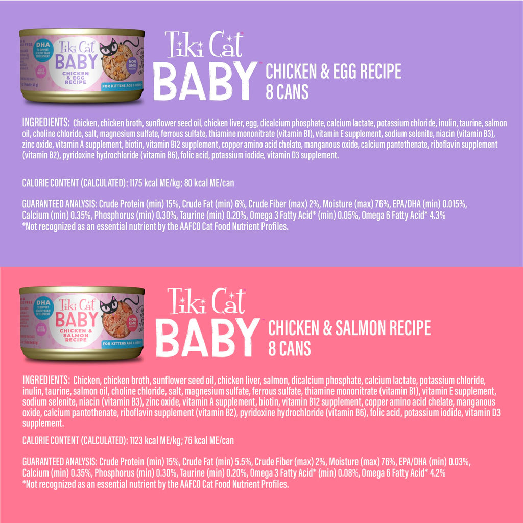 Tiki Cat Baby Whole Foods Wet Cat Food for Kittens Mega Pack