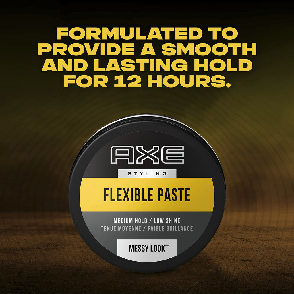 AXE Styling Flexible Hair Paste Urban Messy Look 2 Count 2.64 oz | For An Instant Texture Boost Hair Styling Made Easy