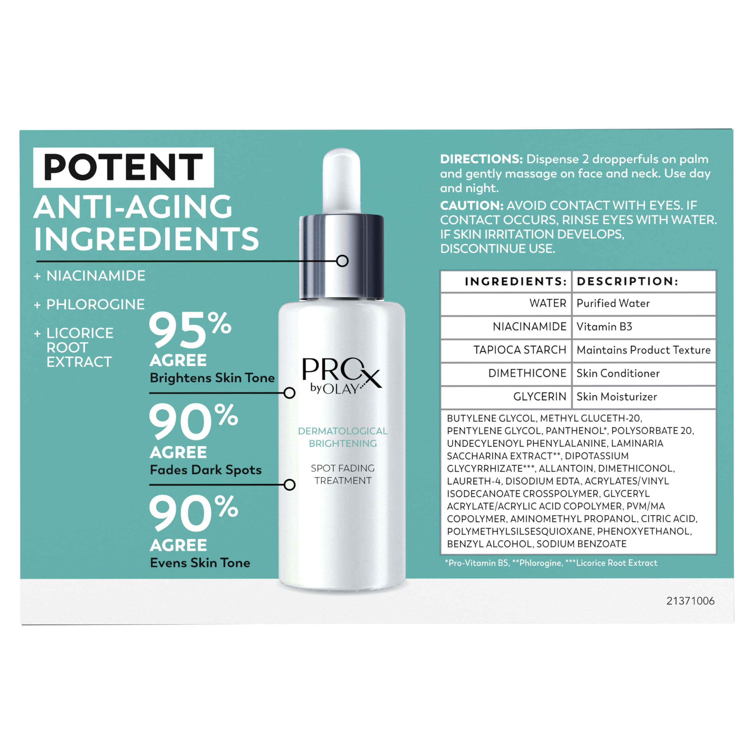Olay Pro-X Dermatological Even Skin Tone Spot Fading Treatment Serum, 1.3 oz