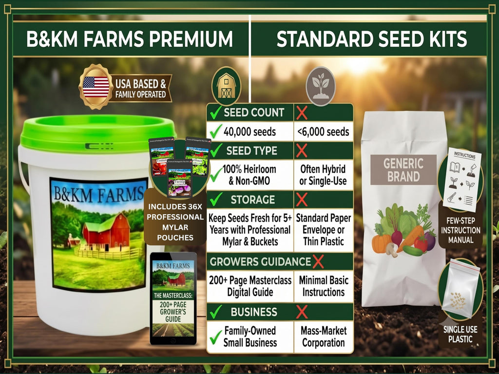 50,000+ Non-GMO Heirloom Seed Kit-50 Fruit & Vegetable Variety