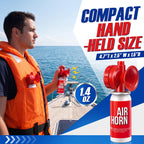 2 Pack 1.4 oz 122dB Air Horns for Safety, Heard 1/2 Mile