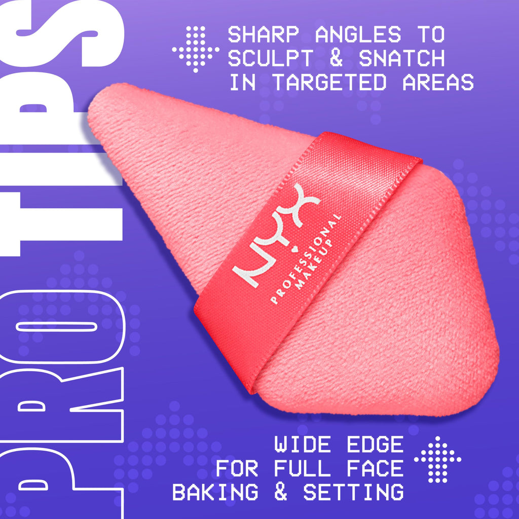 Buy now NYX PROFESSIONAL MAKEUP Wonder Setting Powder Puff Applicator, Soft, Reusable Triangle Powder Puff For Applying Loose Or Pressed Powders, Baking, and Brightening, 1 Count at indiglob india