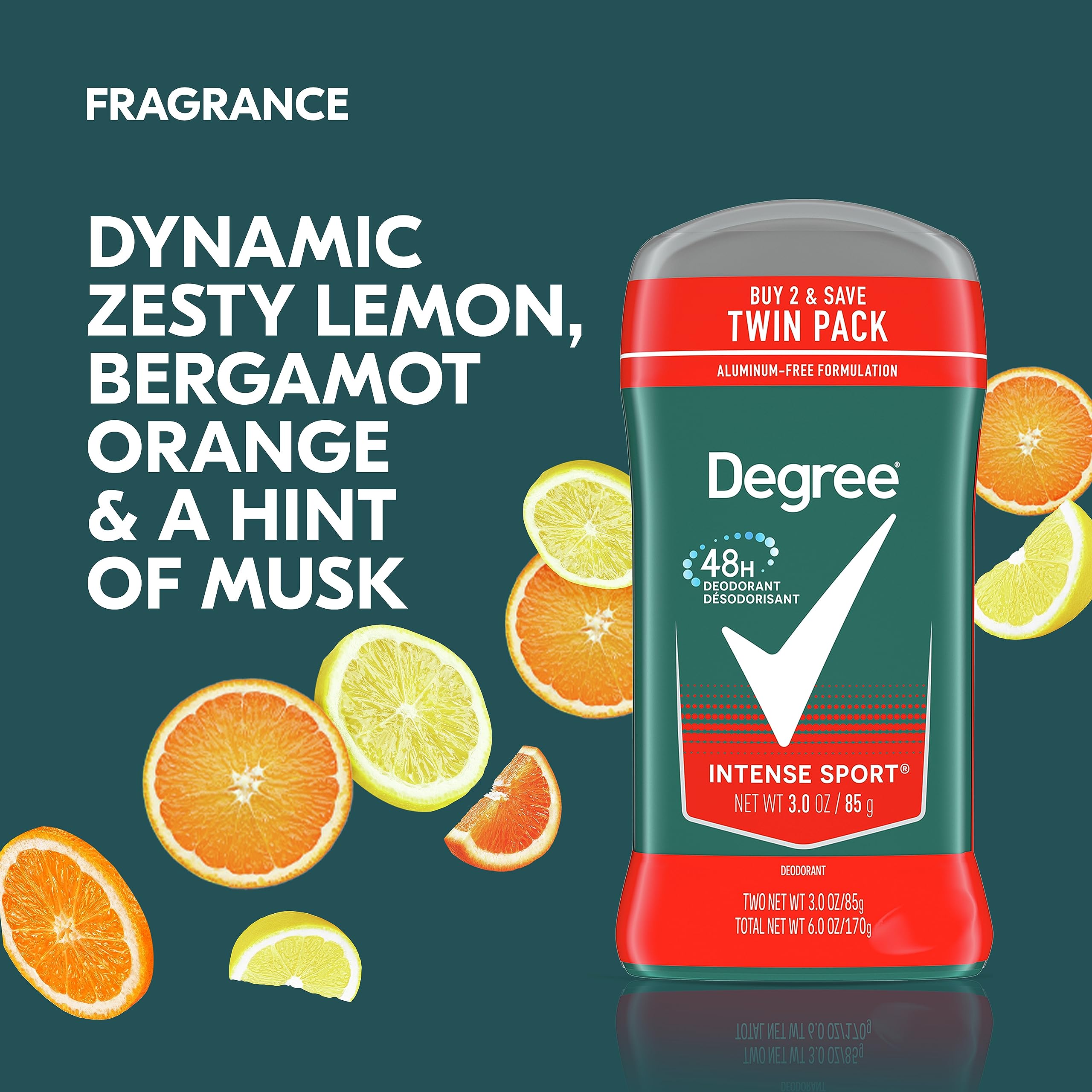 Degree Original Protection Deodorant Intense Sport 3 oz 2 Count