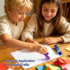 Upgrade Office Supply Glue Sticks, 6g, 12 Count, Purple Goes On Dries Clear