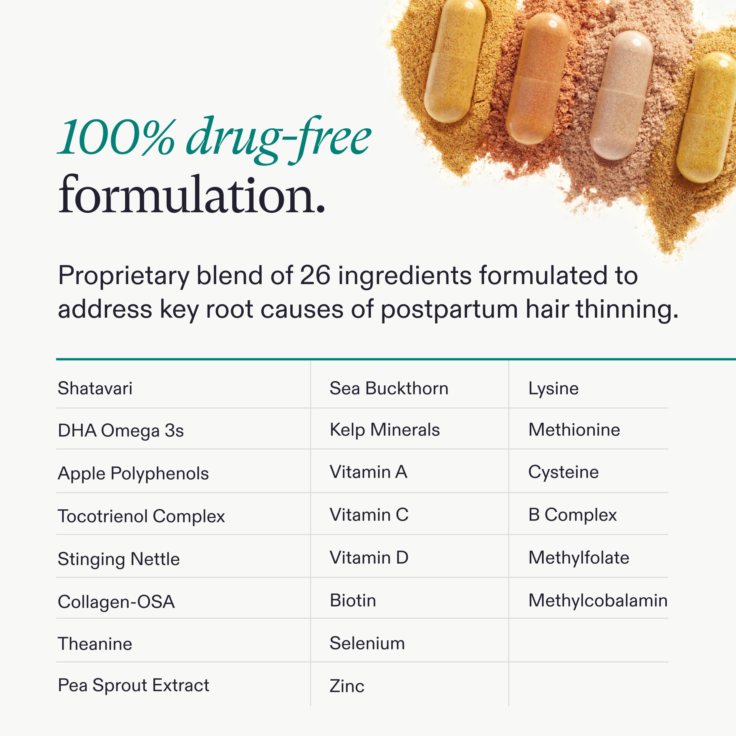 Nutrafol Postpartum Hair Growth Supplements, Clinically Tested for Visibly Thicker Hair and Less Shedding, Breastfeeding-friendly