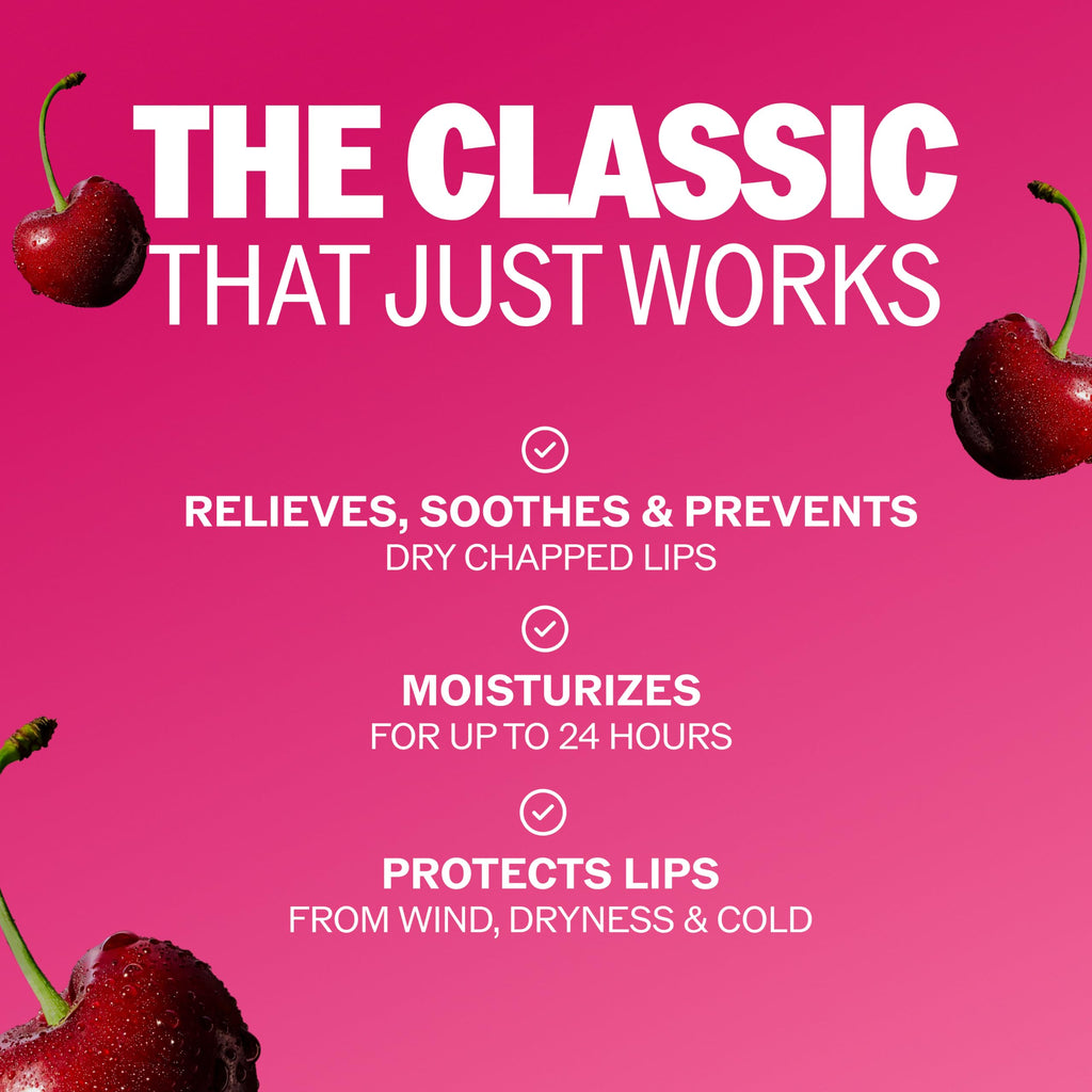 ChapStick Classic Cherry, Lip Protectant, 4-Count Pack, 0.45 oz Each