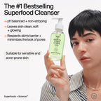 Buy now Youth To The People Superfood Facial Cleanser - Kale + Green Tea Daily Face Wash, Gentle Makeup Remover, with Soothing Antioxidants for Glowing Skin, pH Balance, Clean Pores, Sulfate-free, Refillable at indiglob india