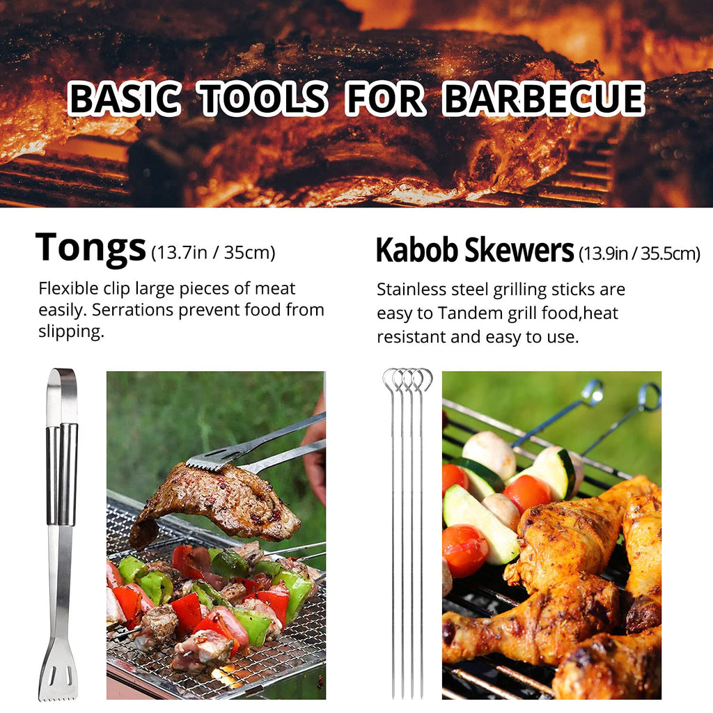 BBQ Utensil Set Stainless Steel Professional Barbecue Accessories