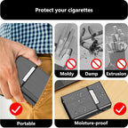 Buy now roygra Cigarette Case (2 Pack), Magnetic Switch 20pcs Cigarette Holder Case for Men Women, Cigarettes Smoking Accessories, Metal and Plastic Box for Smoke (Blue + Rosegold, 85mm King Size) at indiglob india