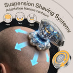 Head Shavers for Bald Men – Electric Razor for Men, 7D Magnetic Electric Shavers for Men, IPX7 Waterproof 5-in-1 Shavers for Men Grooming Kit (Gray)