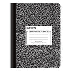 Oxford Composition Notebooks, School Supplies, Notebooks for School, College Ruled Paper, 9-3/4 x 7-1/2 Inches, School Comp Book, Black Marble Covers, 100 Lined Sheets, 12 per Pack (63796)
