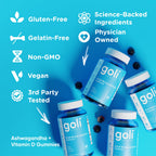 Goli Ashwagandha & Vitamin D Gummy - 300 Count - Mixed Berry, KSM-66, Vegan, Plant Based, Non-GMO, Gluten-Free & Gelatin Free Relax. Restore. Unwind, Pack of 5