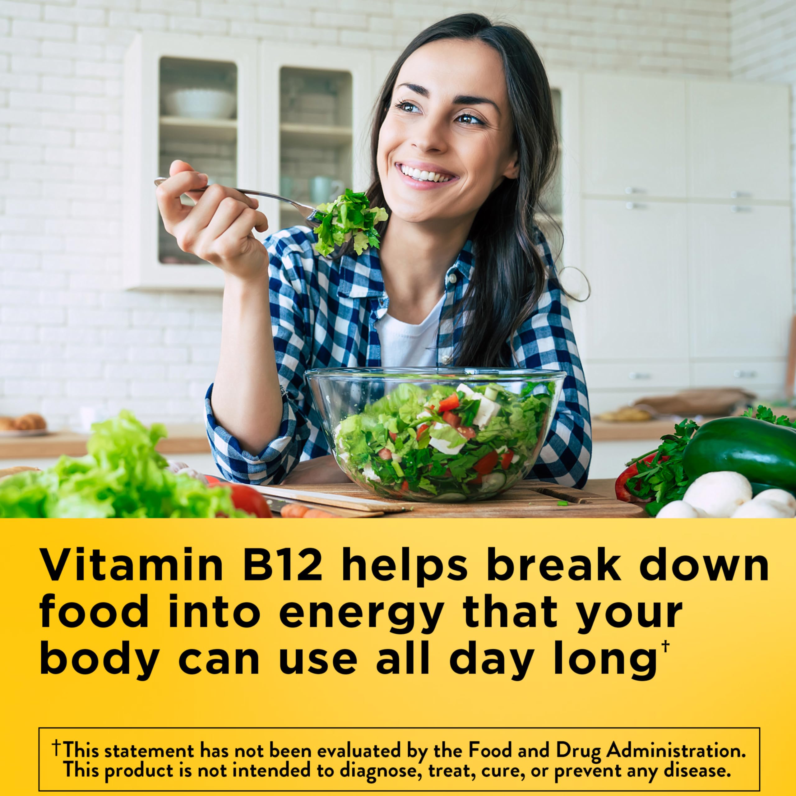 Nature Made Maximum Strength Vitamin B12 5000 mcg Softgels, 60 Softgels | Energy Metabolism Support Supplement for Men and Women, Helps Reduce Fatigue for Those Low in Vitamin B12, 60 Day Supply