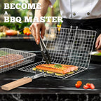 Nesting Grill Basket Set, BBQ Accessories, Outdoor Camping, Gifts for Men