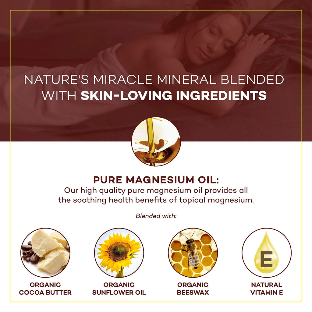 Buy now Seven Minerals, Natural Magnesium Cream for Pain Calm, Leg Cramps, Sleep & Muscle Soreness With Moisturizing Organic Cocoa Butter & Vitamin E - No Harmful Ingredients USA Made Safe for Kids (8 fl oz) at indiglob india