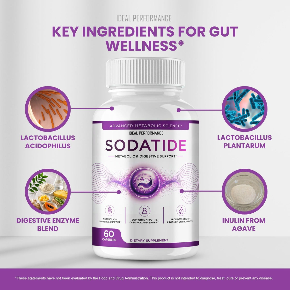 Sodatide Capsules, Official Soda Tide Supplement Pills All Natural Ingredients - Maximum Strength, Advanced Formula Probiotic Skin with Weight & Wellness Support, Overall Health Reviews (2 Pack)