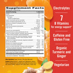 Emergen-C Vitamin C Immune Support Powder, Citrus Ginger, 18 ct | With Turmeric and Ginger, B Vitamins for Energy, Zinc and Manganese, Gluten Free, Caffeine Free