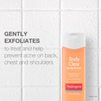 Neutrogena Body Clear Acne Body Wash & Exfoliating Scrub, 8.5 fl oz | 2% Salicylic Acid Cleanser, Chest Shoulder & Back Acne Treatment, Non-Comedogenic, Oil-Free Shower Gel