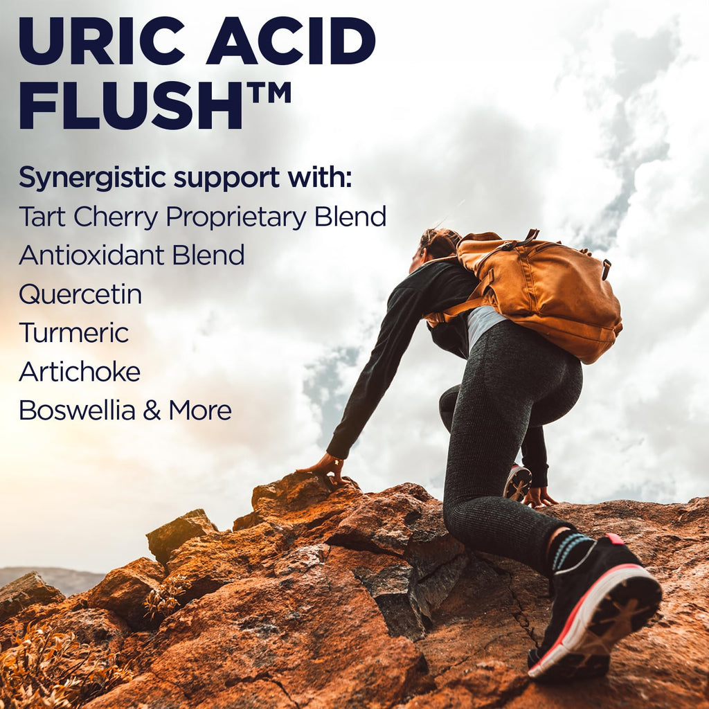 KAL Uric Acid Flush | Tart Cherry Blend, Celery Seed & More for Healthy Joint Comfort Support | 30 Servings | 60 VegCaps
