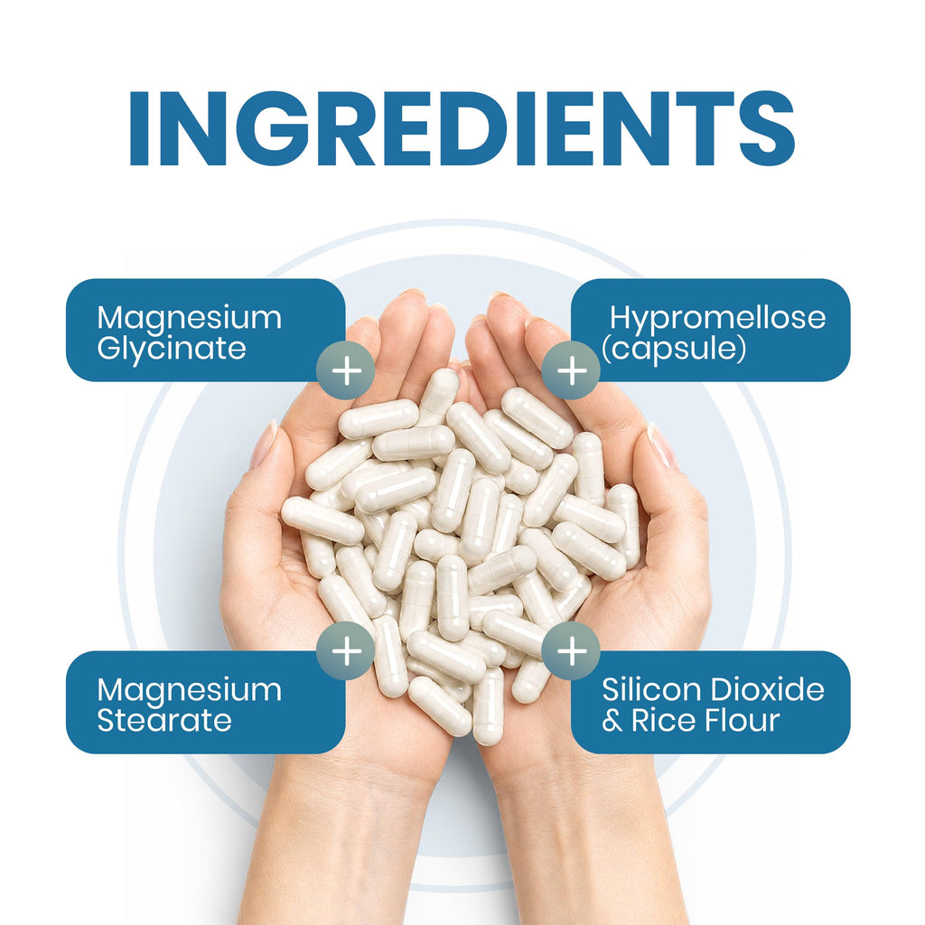 Magnesium Glycinate 275mg - Supports Muscle Relaxation - High Absorption Formula - 90 Capsules