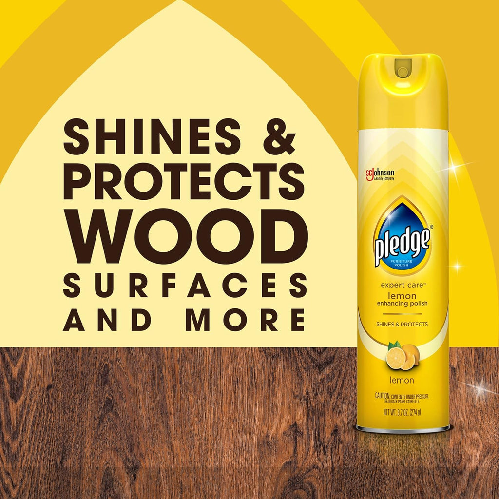 Buy now Pledge Enhancing Polish, Furniture & Wood Spray, Lemon Scent, 9.7oz at indiglob india