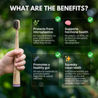 PRIMALS Kids Horse Bristle & Bamboo Toothbrush (4-Pack) - Soft & Healthy Horse Bristles - Zero Microplastics - Fully Biodegradable - Quick Dry Design
