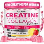 Creatine for Women, 5000mg Complex with Collagen & BCAAs, Vitamin B12 | 120 Ct Sugar-Free Creatine Gummies for Women, Creatine Monohydrate Supplements Pre-Workout Chewbles, Creatina Para Mujeres