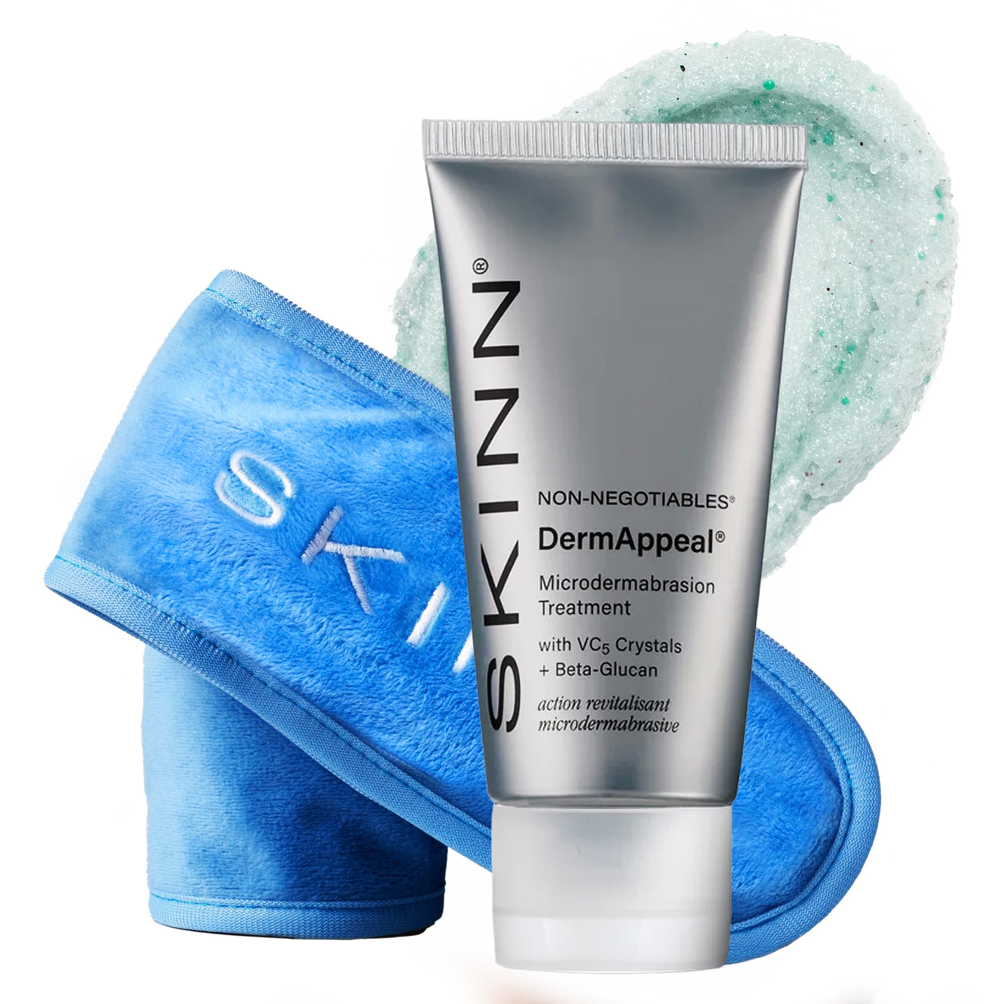 SKINN DermAppeal® Microdermabrasion Facial Scrub for Men & Women - 2oz | Anti-aging Exfoliating Scrub with Vitamin C & Fruit Enzymes - Brightens, Smooths Wrinkles & Dull Skin