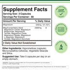 Magnesium Complex, 8 Forms, 426mg, Sleep, Muscle + Calm, 60 Servings | Sleep, Muscle + Calm Supplement, 8 Chelated Forms incl Bisglycinate + Taurate, True 100% DV, Take 3 Caps PM, Vegetarian