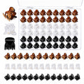 54Pcs Mini Hair Clips for Women, 0.6 in / 1.5 cm Small Claw Clips Without Snagging, Strong Grip Tiny Plastic Hair Clips for Styling Buns, Half-Up Looks, Bangs(Black,Clear,Brown)