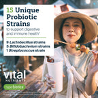 Hyperbiotics Vital Nutrients Pro-15 Prebiotics and Probiotics for Women and Men | 15 Science Backed Strains | Supports Occasional Constipation, Diarrhea, Gas & Bloating | 60 Vegan Time Release Pearls