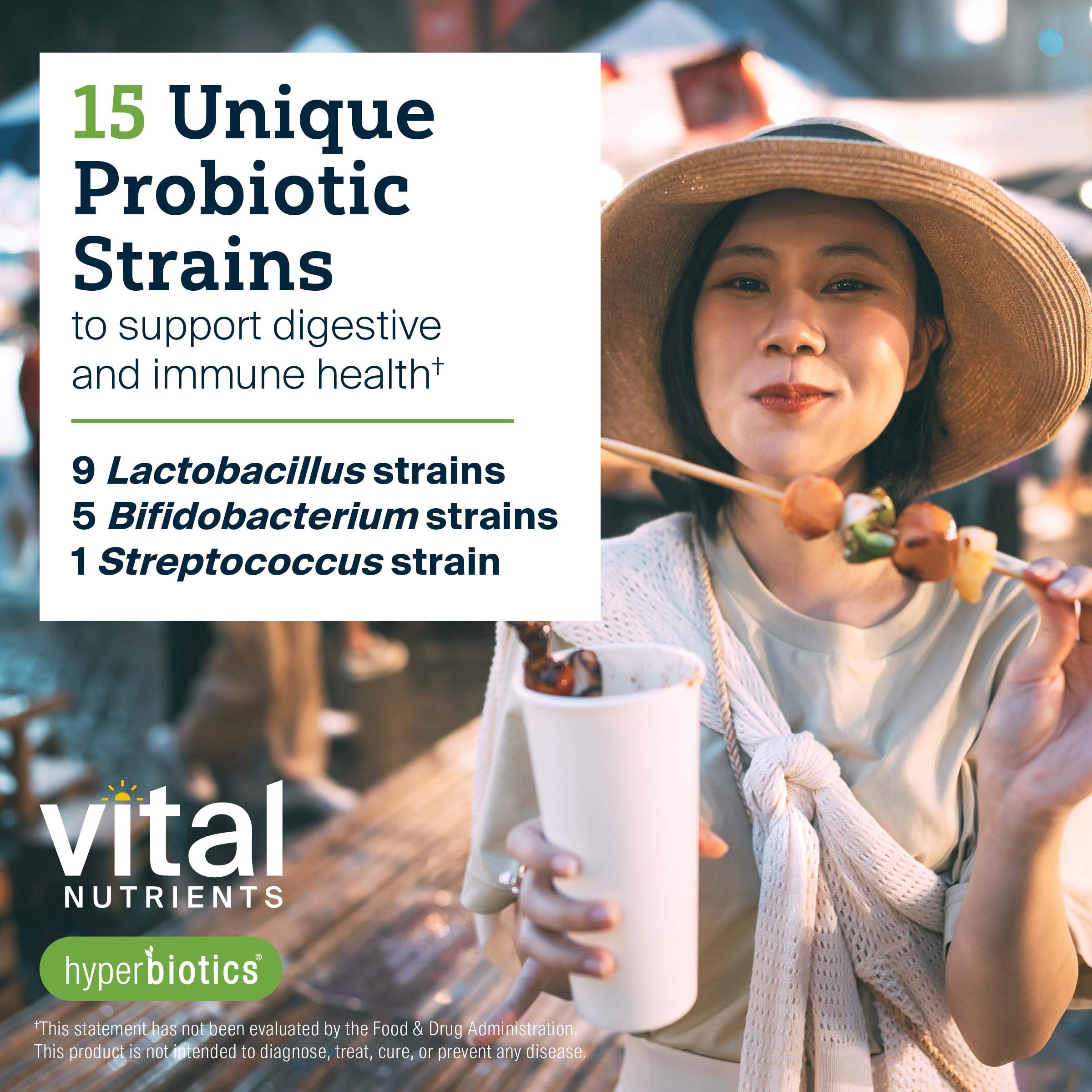 Hyperbiotics Vital Nutrients Pro-15 Prebiotics and Probiotics for Women and Men | 15 Science Backed Strains | Supports Occasional Constipation, Diarrhea, Gas & Bloating | 60 Vegan Time Release Pearls