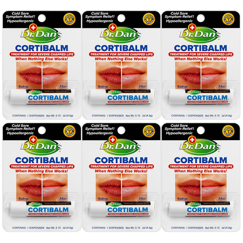 Buy now Dr. Dan's Cortibalm-5 pack- for Dry Cracked Lips Healing Lip Balm for Severely Chapped Lips - Designed for Men, Women and Children at indiglob india
