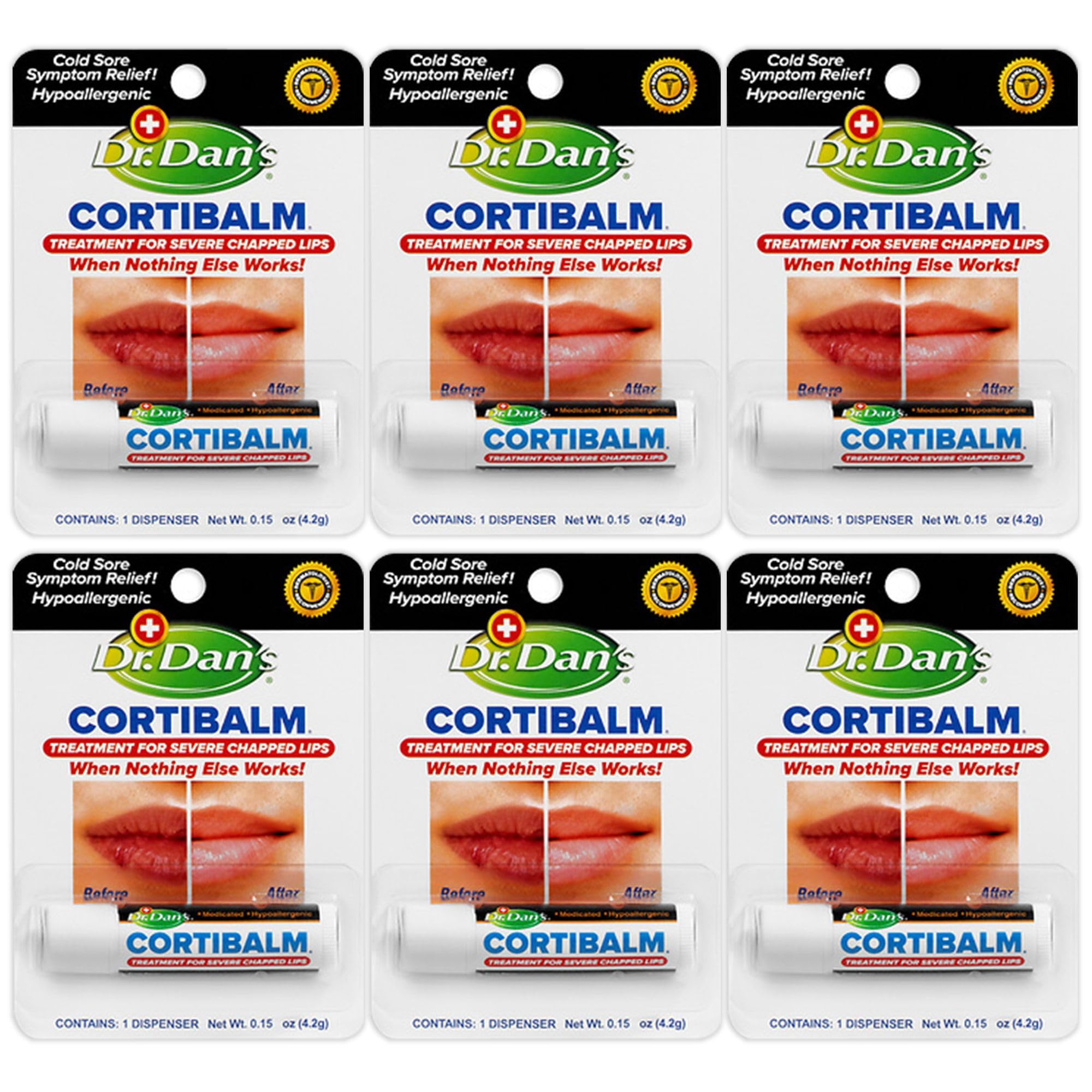 Buy now Dr. Dan's Cortibalm-5 pack- for Dry Cracked Lips Healing Lip Balm for Severely Chapped Lips - Designed for Men, Women and Children at indiglob india