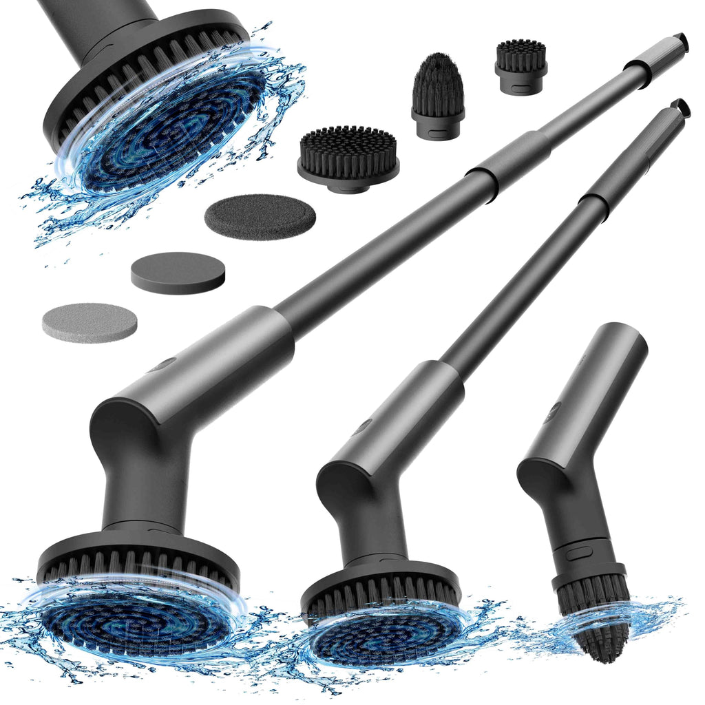 HOTO Cordless Electric Spin Scrubber, 6 Brush Heads, for Bathroom, Tile