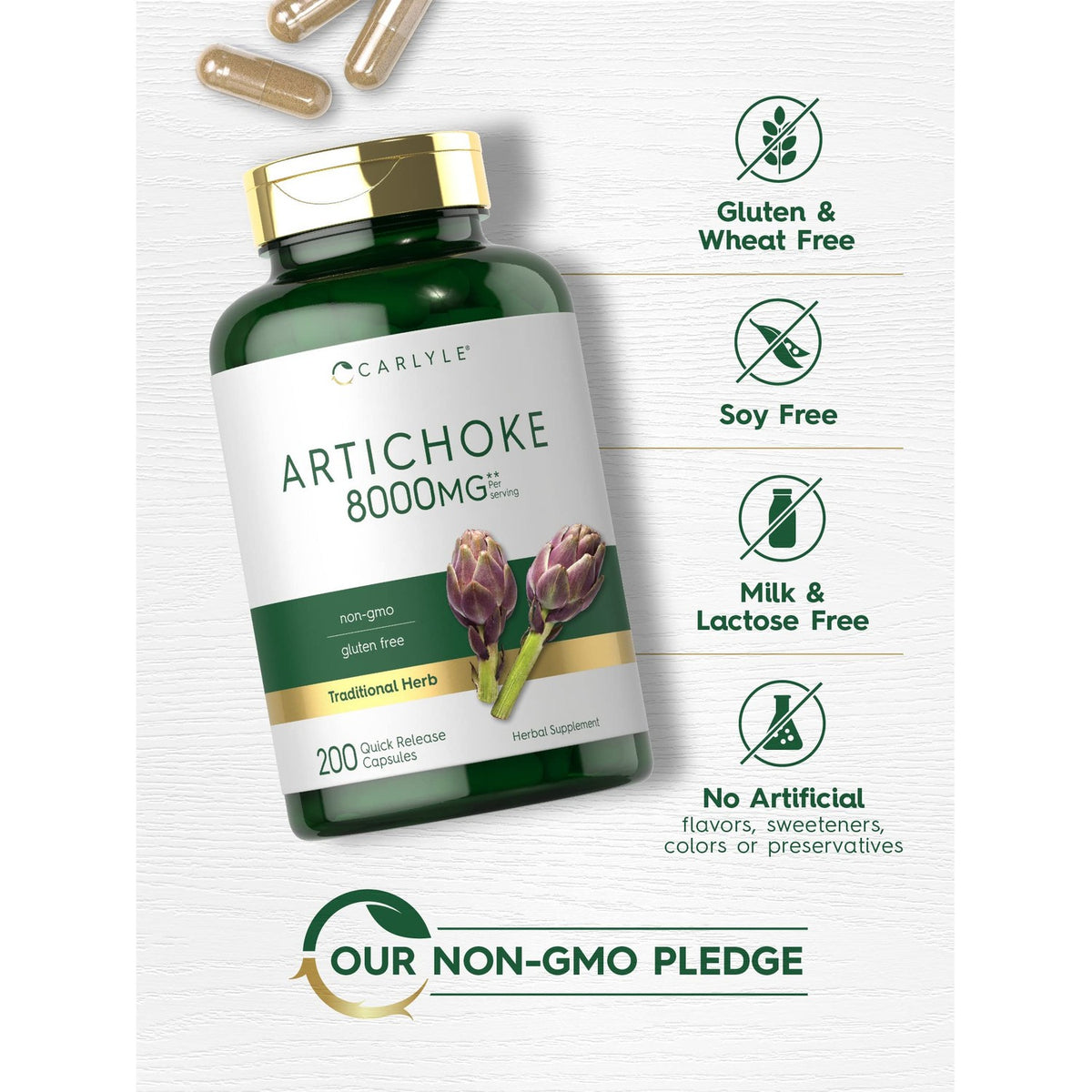 Carlyle Artichoke Extract Capsules | 200 Count